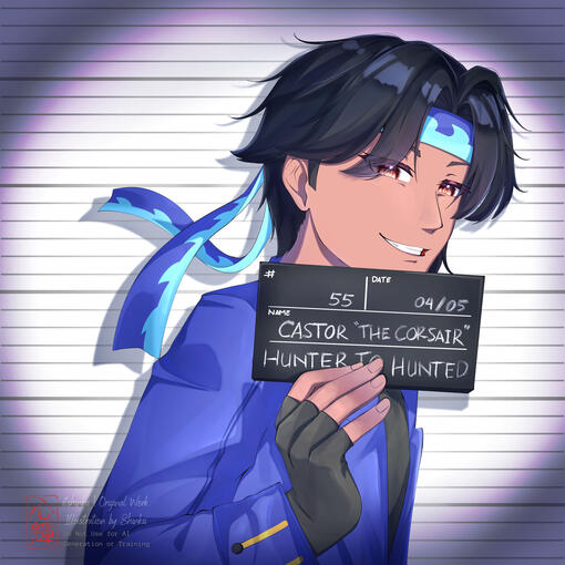 Castor Corsair Anime Illustration (Vtuber)
